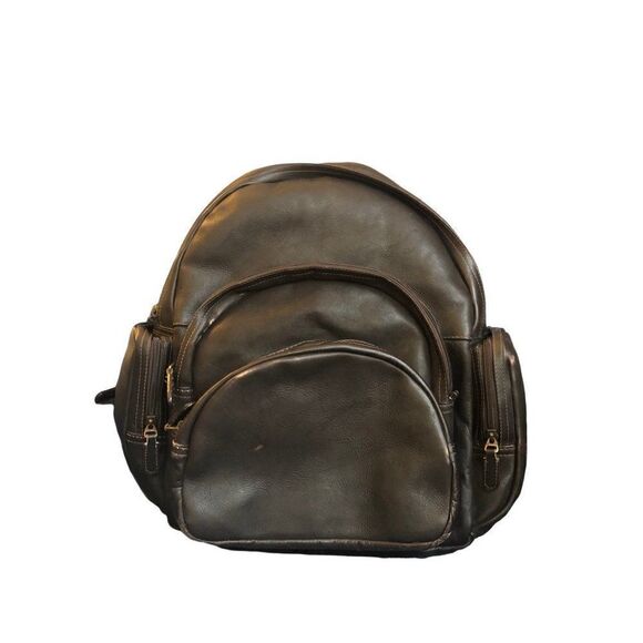 Dorado By Dilana- Premium Leather Backpack Extendable Brown - Picture 1 of 5